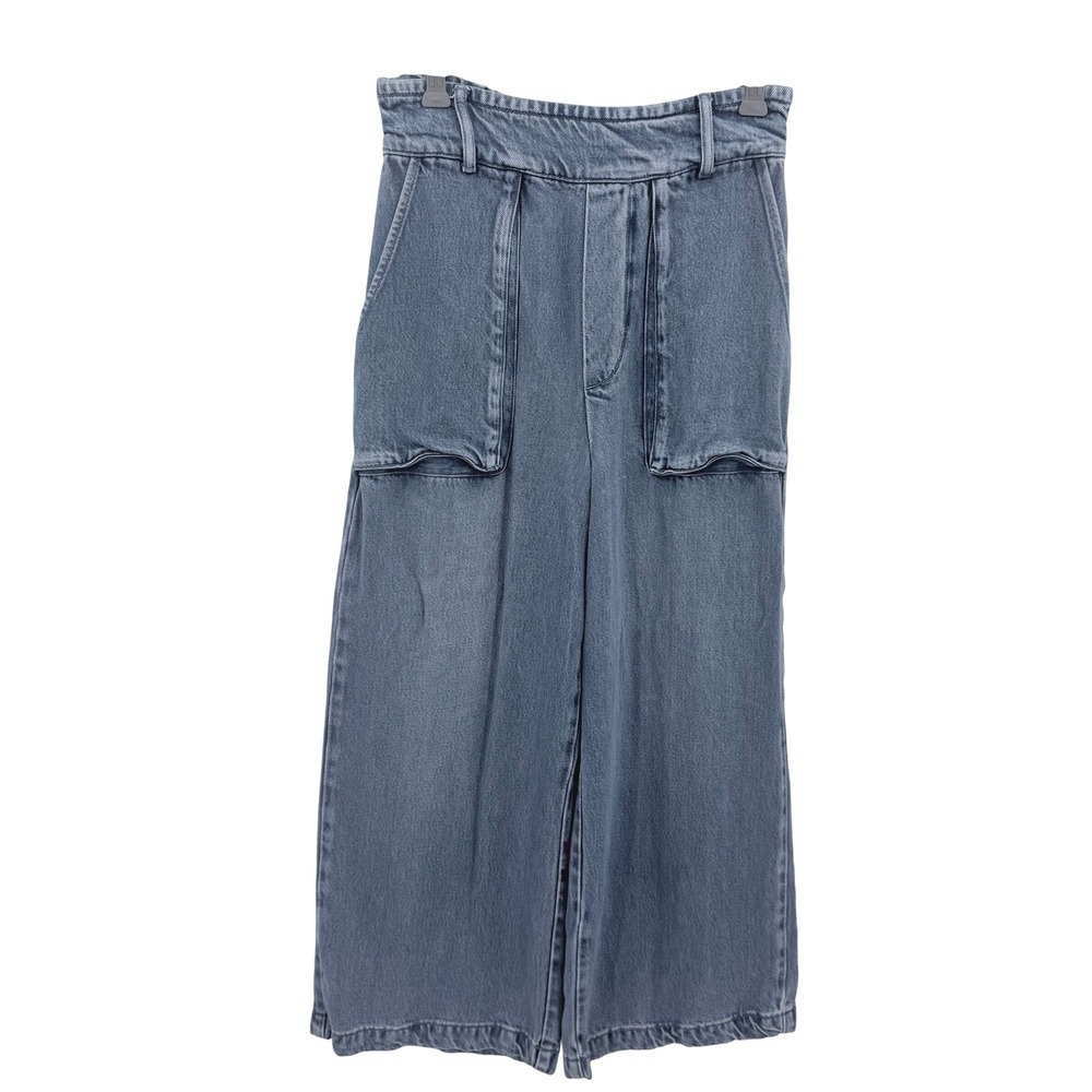 Young Fabulous & Broke Blue Wide Leg Lyocell Modal Pants Jeans Size M